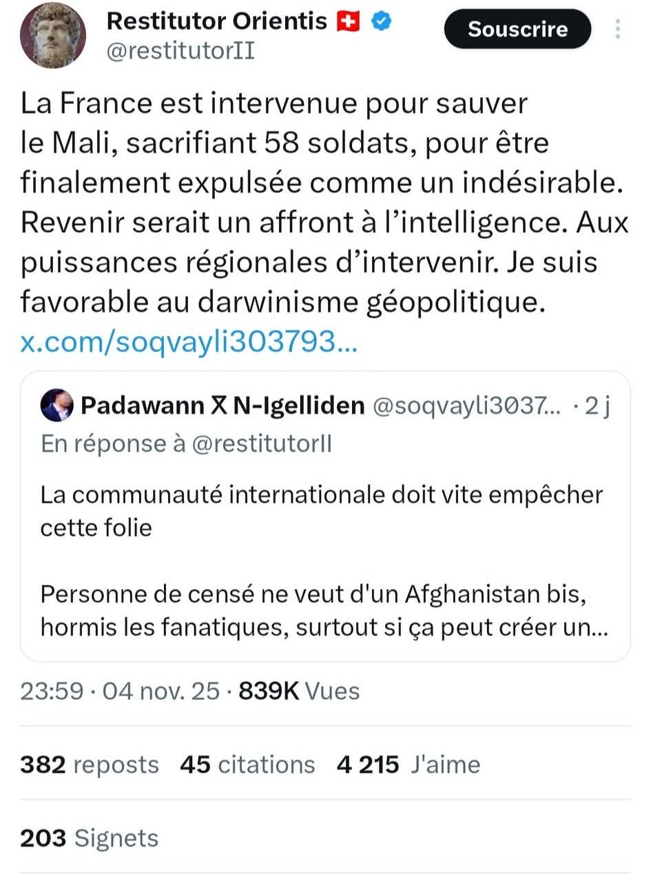 Effondrement du Mali : « La France a déjà sacrifié 58 soldats », plus question de sauver le Mali 